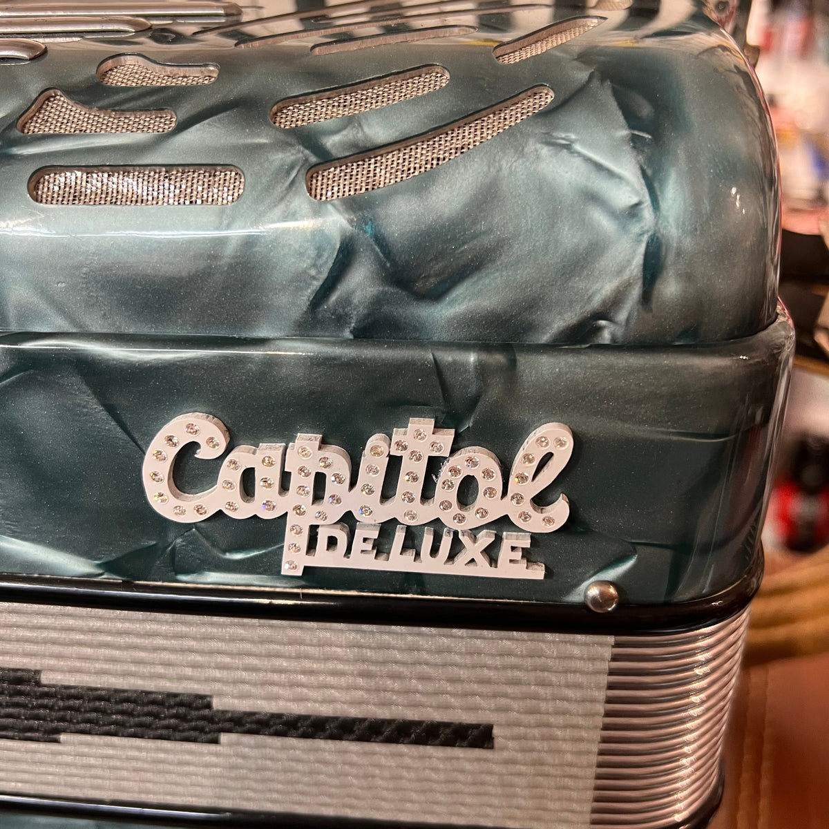 Capitol Deluxe Piano Accordion Model C30 Blue & White Italy (used)