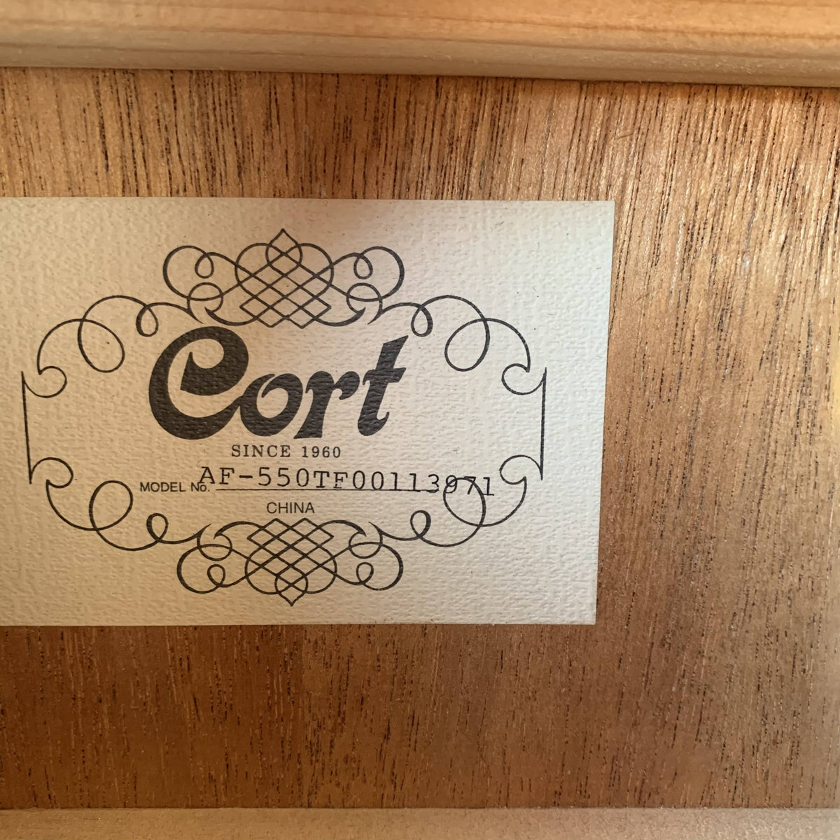 Cort AF550 TF Grand Concert Acoustic Guitar Used Natural