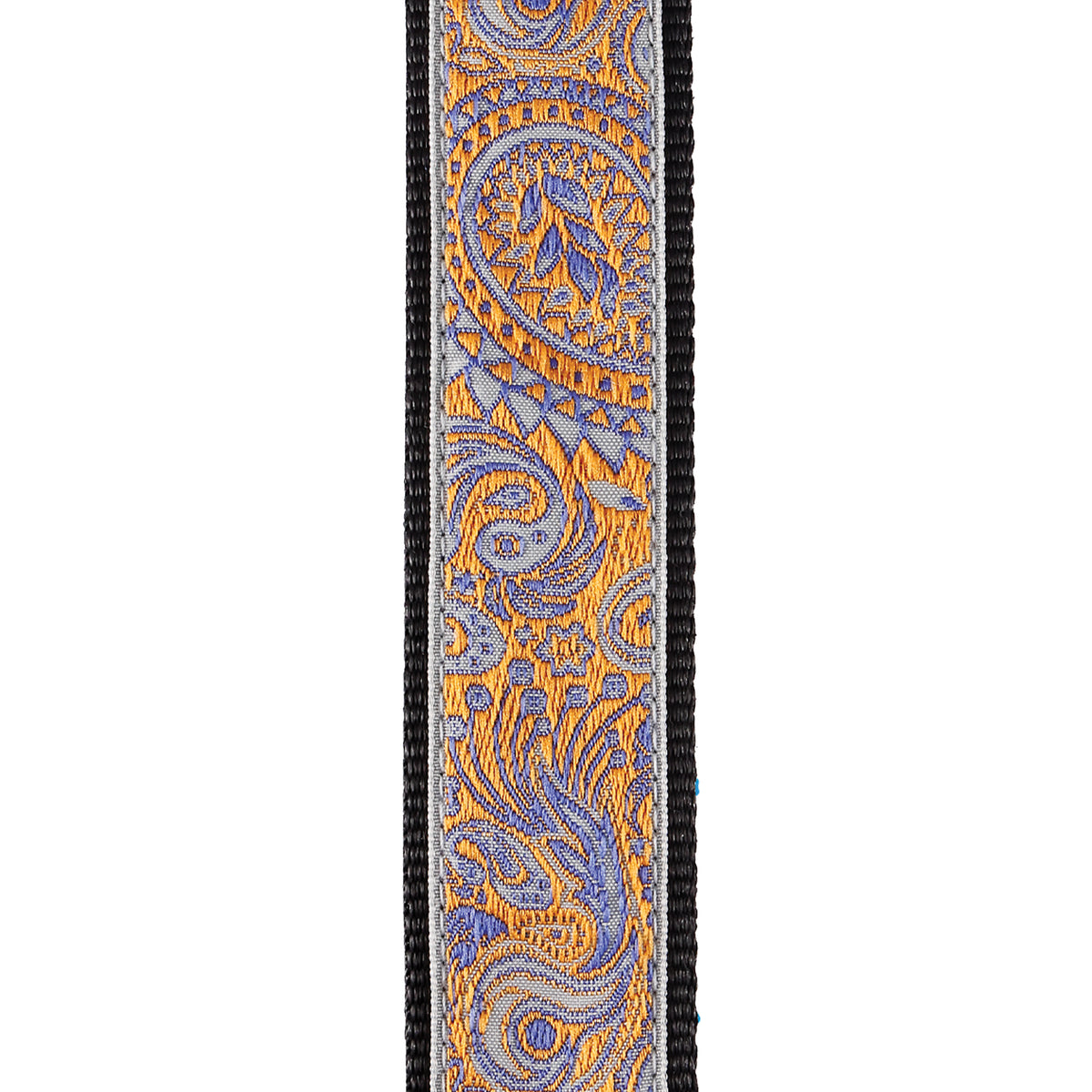 D'Addario Jacquard Ukulele Straps, Paisley Grey/Orange