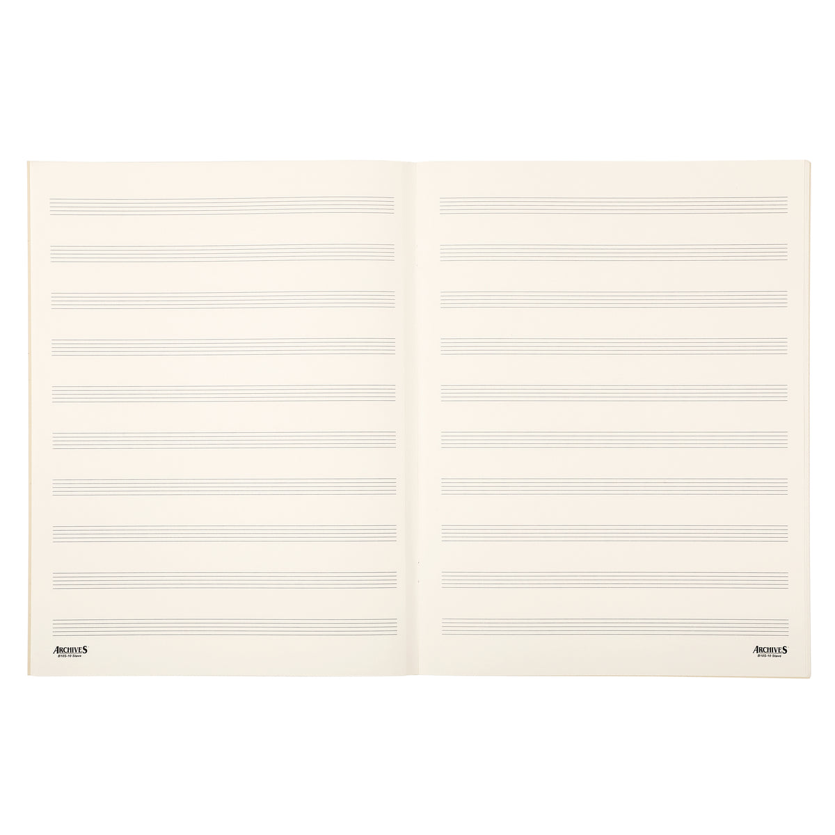Archives Standard Bound Manuscript Paper Book, 10 Stave, 48 Pages