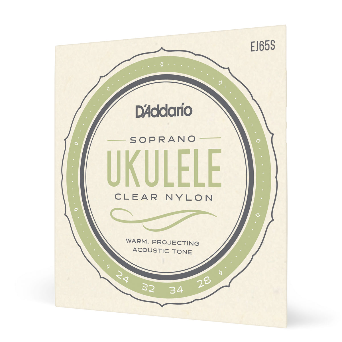 D'Addario EJ65S Pro-Arté Custom Extruded Nylon Ukulele Strings, Soprano