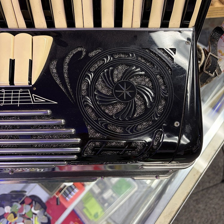 International Detroit Piano Accordion - Black - Used