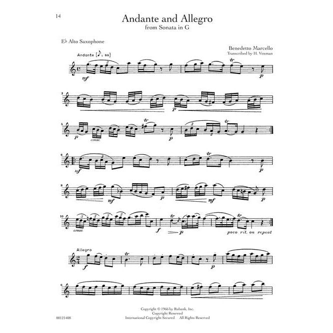 Rubank Treasures for Alto Saxophone
