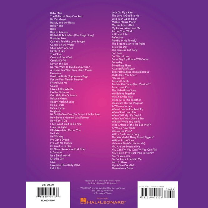 101 Disney Songs for Alto Saxophone