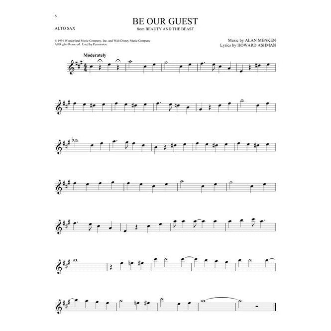 101 Disney Songs for Alto Saxophone