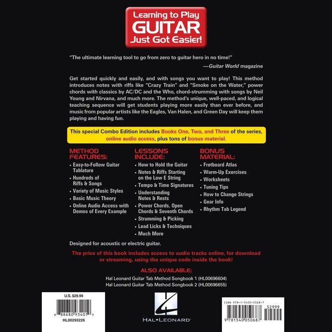 Hal Leonard Guitar Tab Method: Books 1, 2 & 3 All-in-One Edition!