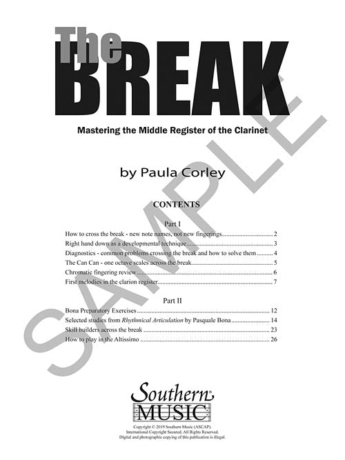 The Break: Mastering the Middle Register of the Clarinet by Paula Corley