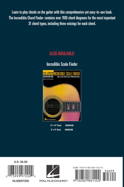 Incredible Chord Finder - 6 inch. x 9 inch. Edition