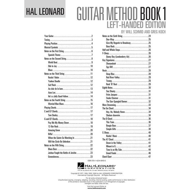 Hal Leonard Guitar Method, Book 1 - Left-Handed Edition