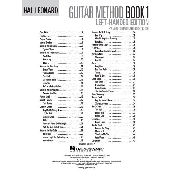Hal Leonard Guitar Method, Book 1 - Left-Handed Edition Audio Access included