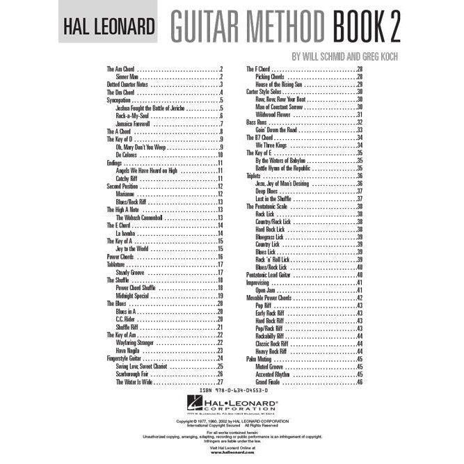 Hal Leonard Guitar Method Book 2