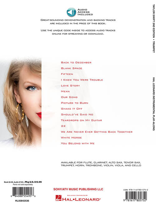 Taylor Swift - 2nd Edition Trumpet Play Along