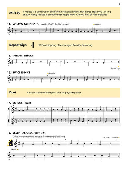 Essential Elements for Recorder Classroom Method - Student Book 1