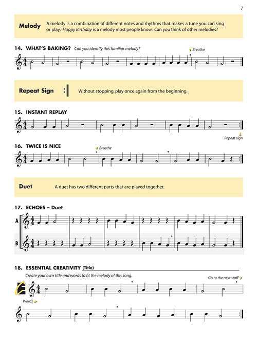 Essential Elements for Recorder Classroom Method - Student Book 1