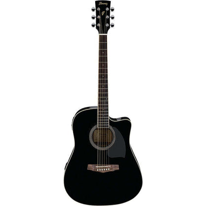 Ibanez PF Series PF15ECE Dreadnought Cutaway Acoustic-Electric Guitar Black
