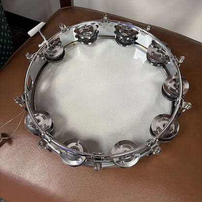 10" Tunable Tambourine Metal Shell Double Jingles