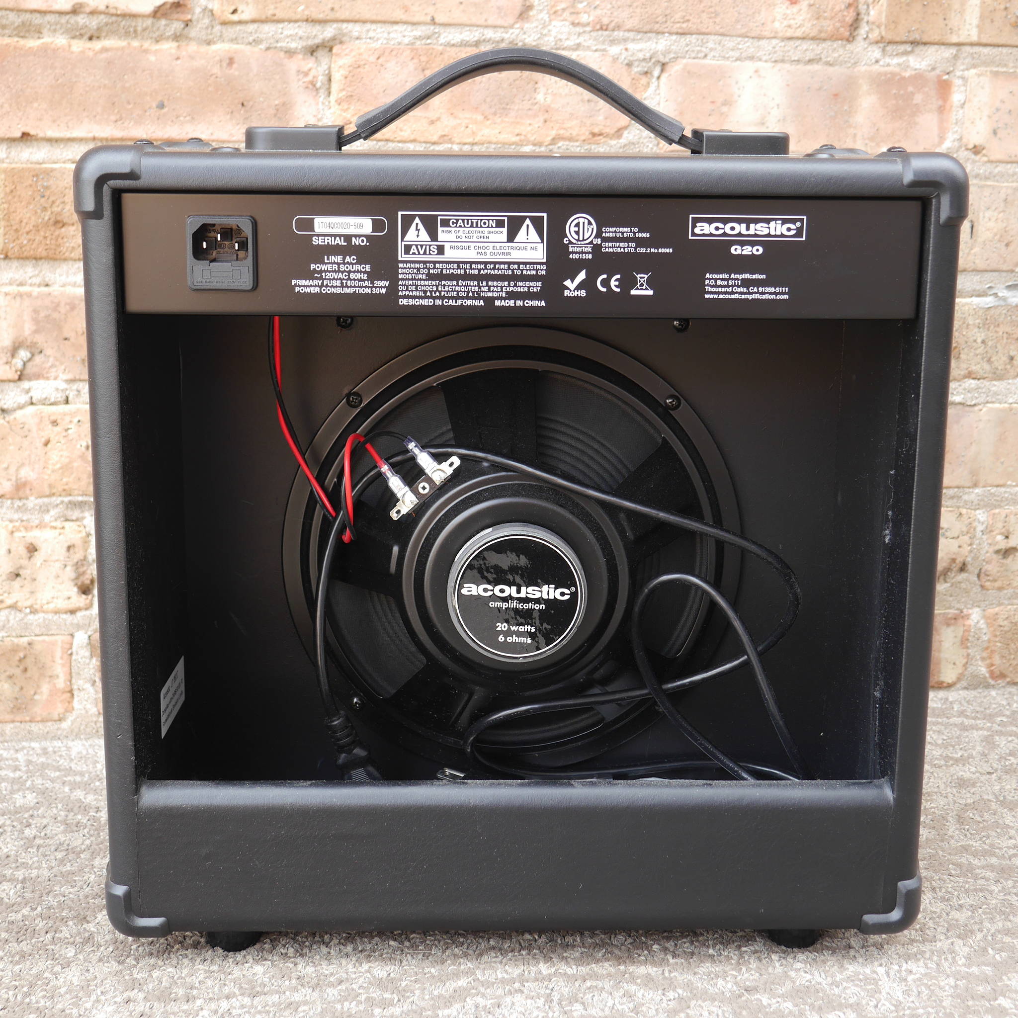 Acoustic G20 20 Watt Guitar Combo Amp Black