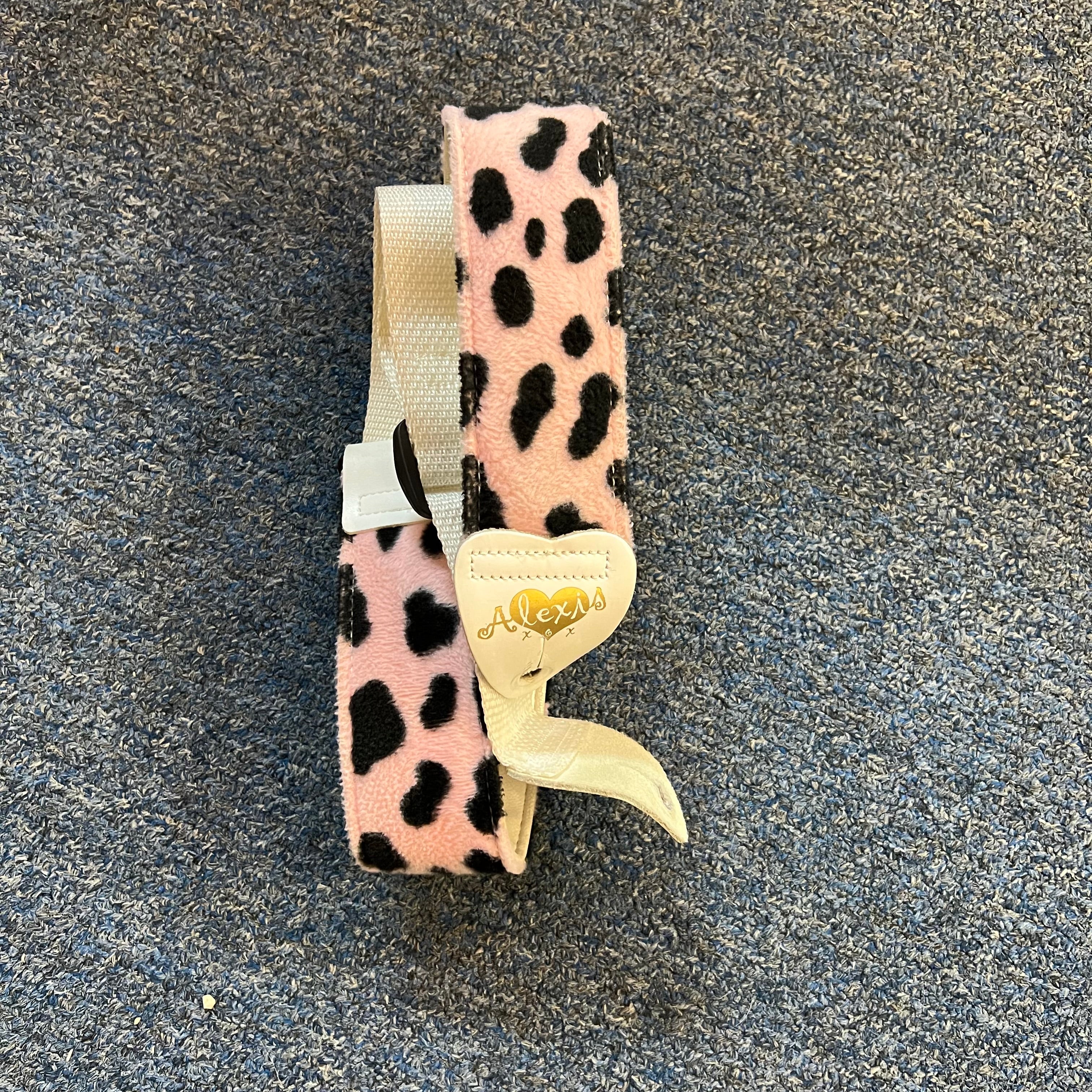 Alexis Pink Leopard Fuzzy Guitar Strap (used)