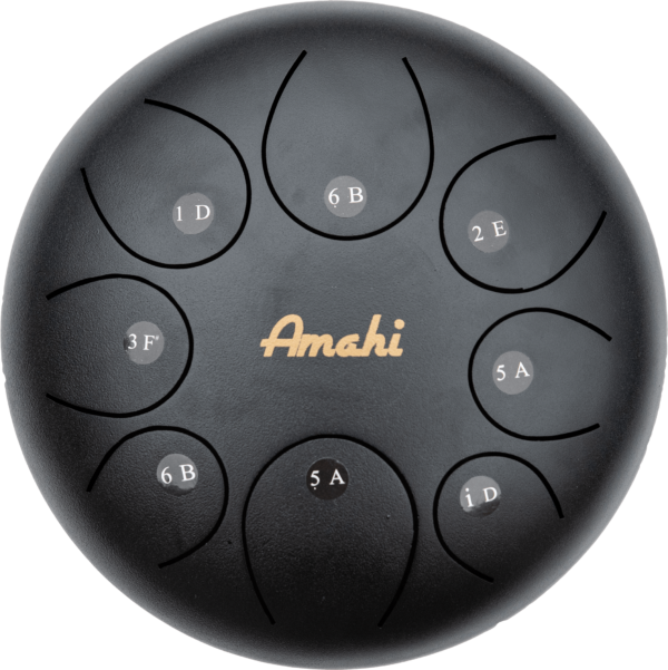 Amahi 10” Steel Tongue Drum Black