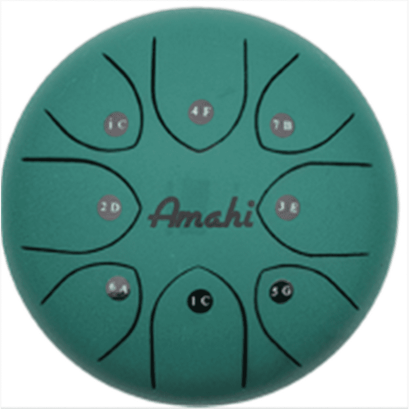 Amahi 10” Steel Tongue Drum Green