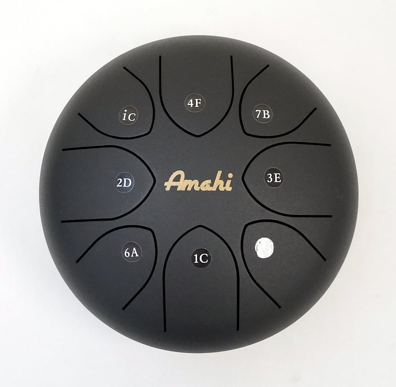 Amahi 8” Steel Tongue Drum Black