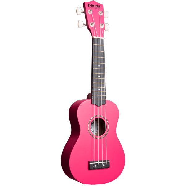 Amahi Panda Soprano Ukulele Hot Vibrant Pink