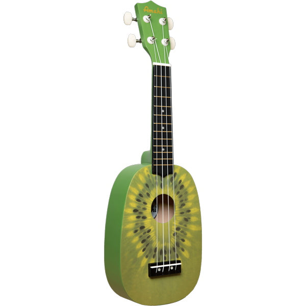 Amahi Rainbow Pineapple Shape Kiwi Design Soprano Ukulele