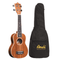 Amahi UK217S Soprano Ukulele with white binding and bag