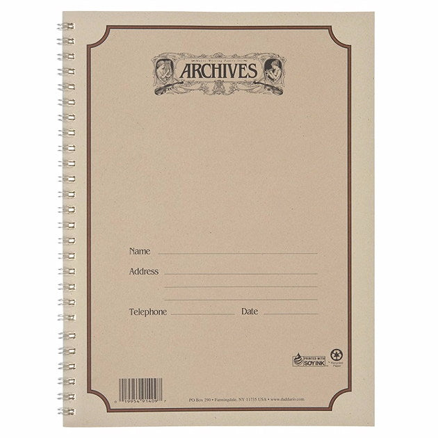 ARCHIVES SPIRAL-BOUND MANUSCRIPT BOOK 10 Stave 48 Pages