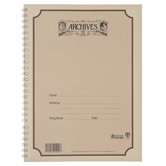 ARCHIVES SPIRAL-BOUND MANUSCRIPT BOOK 10 Stave 48 Pages
