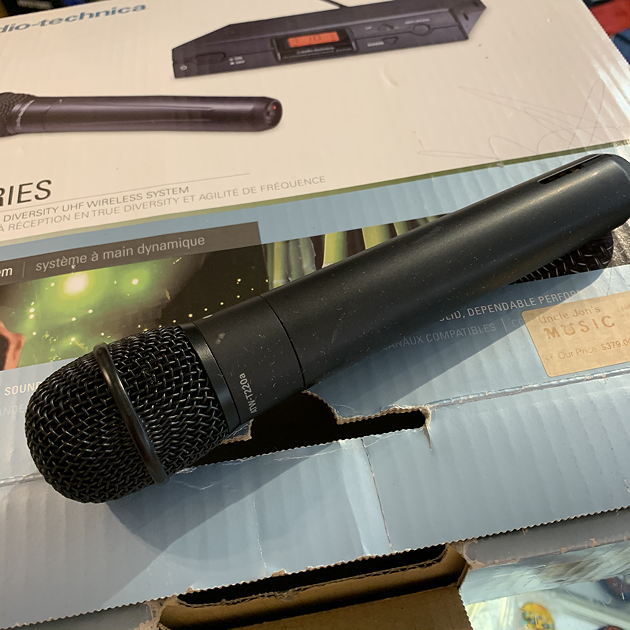Audio-Technica 2000 series wireless handheld microphone system