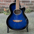 Brownsville BCFG-3EPBLB Acoustic-Electric Guitar Parlor Used Flame Maple Blue