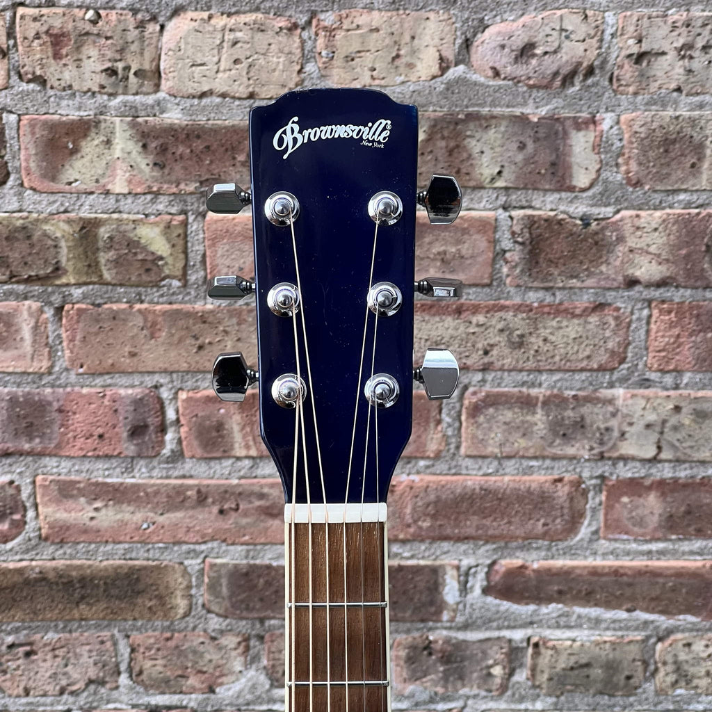 Brownsville BCFG-3EPBLB Acoustic-Electric Guitar Parlor Used Flame Maple Blue