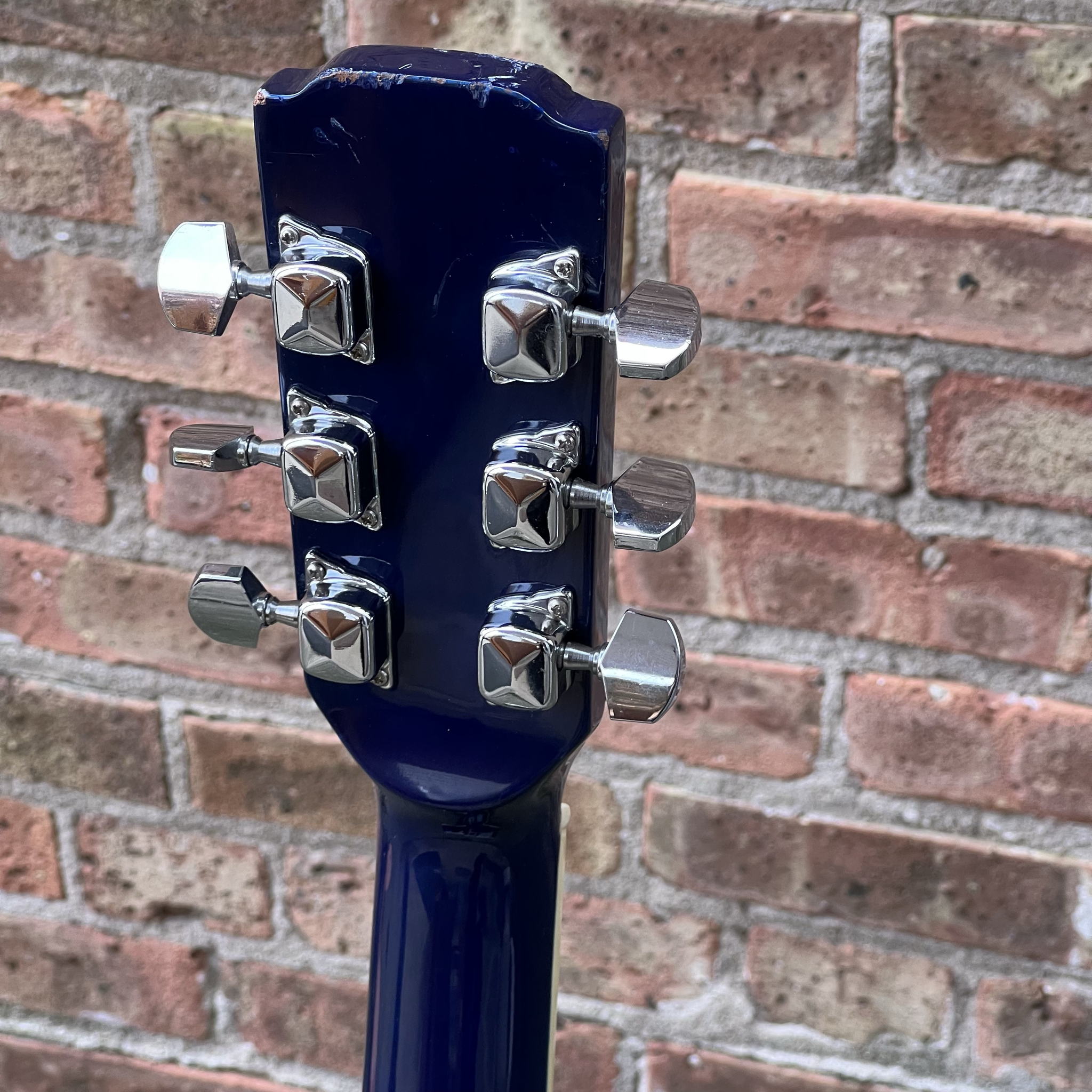Brownsville BCFG-3EPBLB Acoustic-Electric Guitar Parlor Used Flame Maple Blue