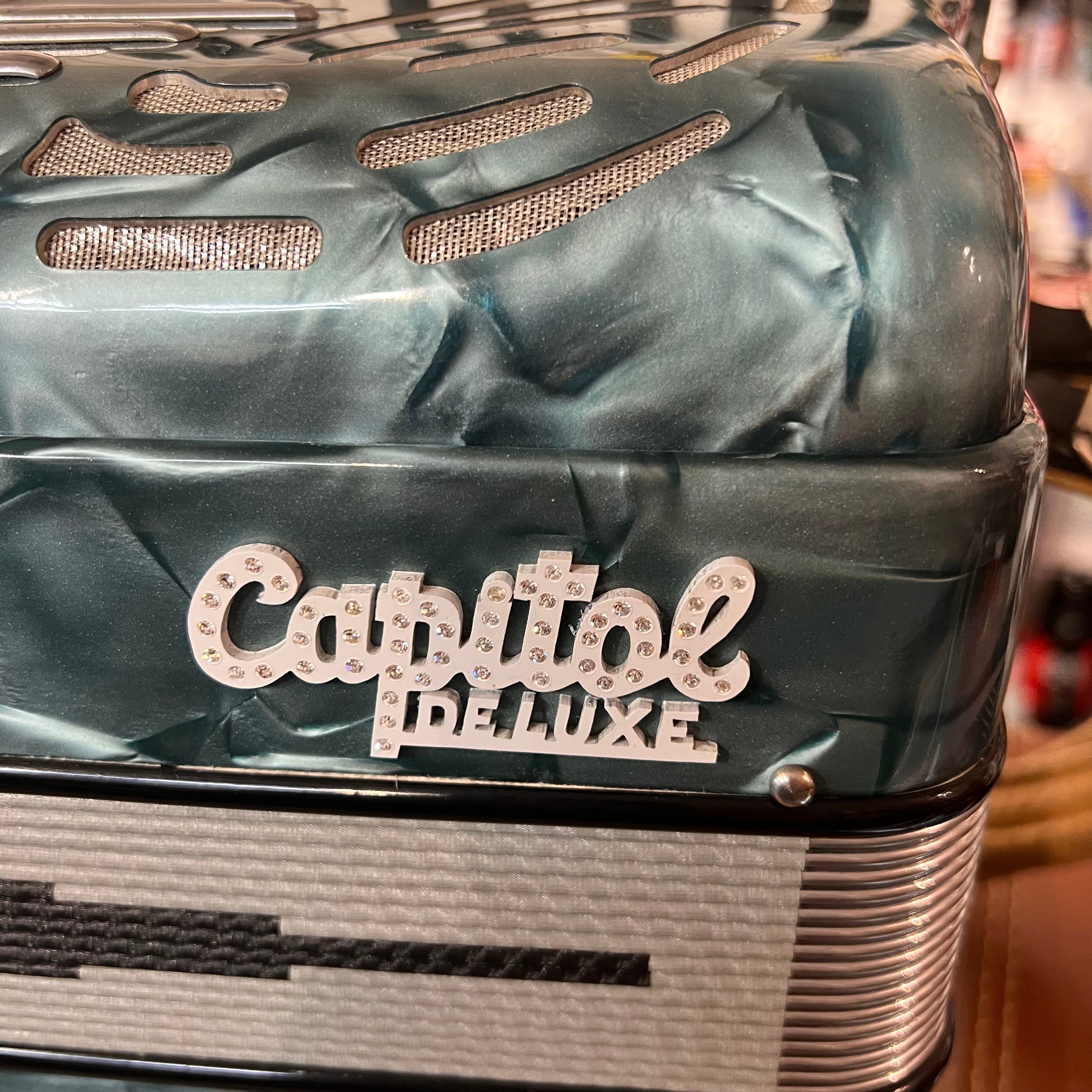 Capitol Deluxe Piano Accordion Model C30 Blue & White Italy (used)