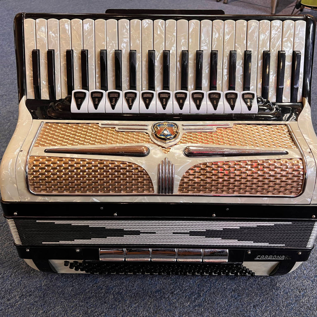 Carbonari Piano Accordion Italy Black & White