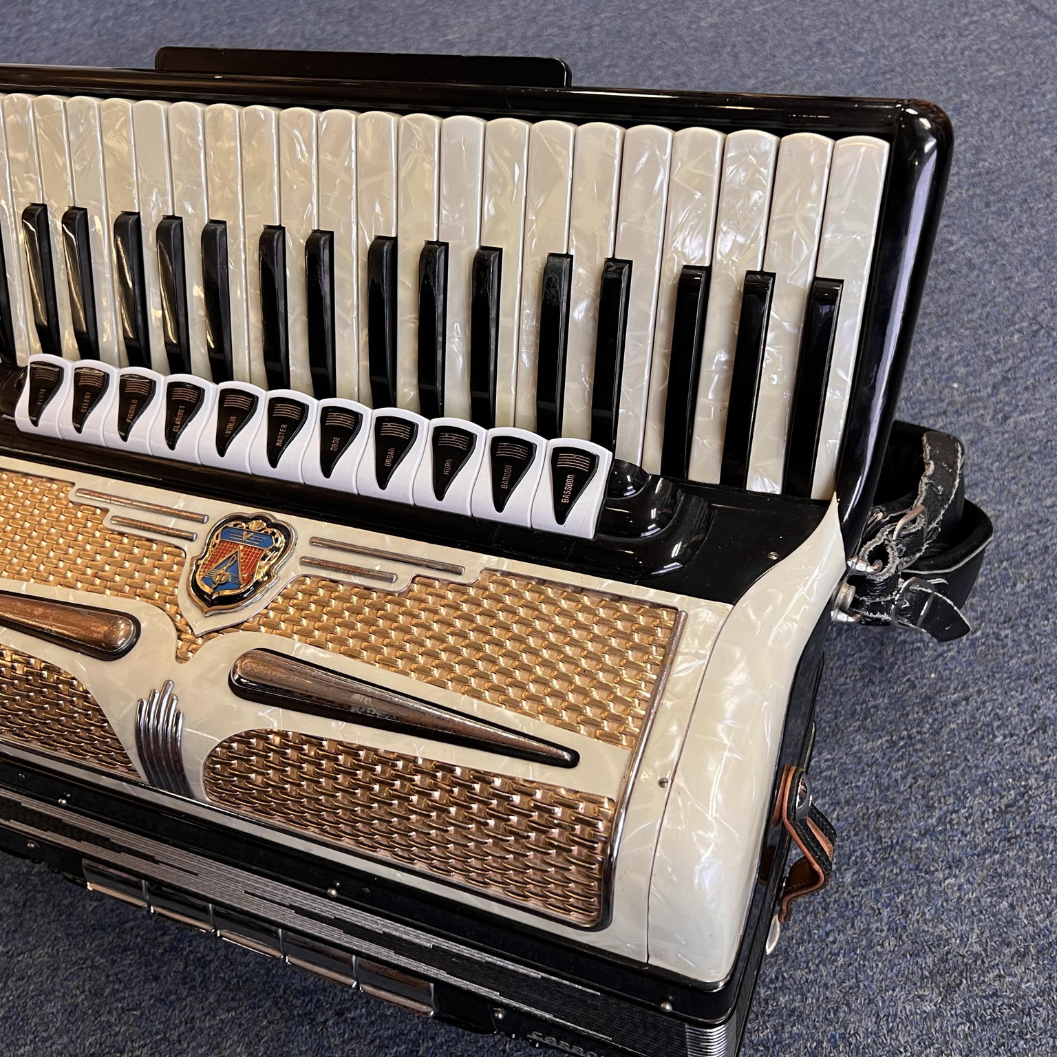 Carbonari Piano Accordion Italy Black & White