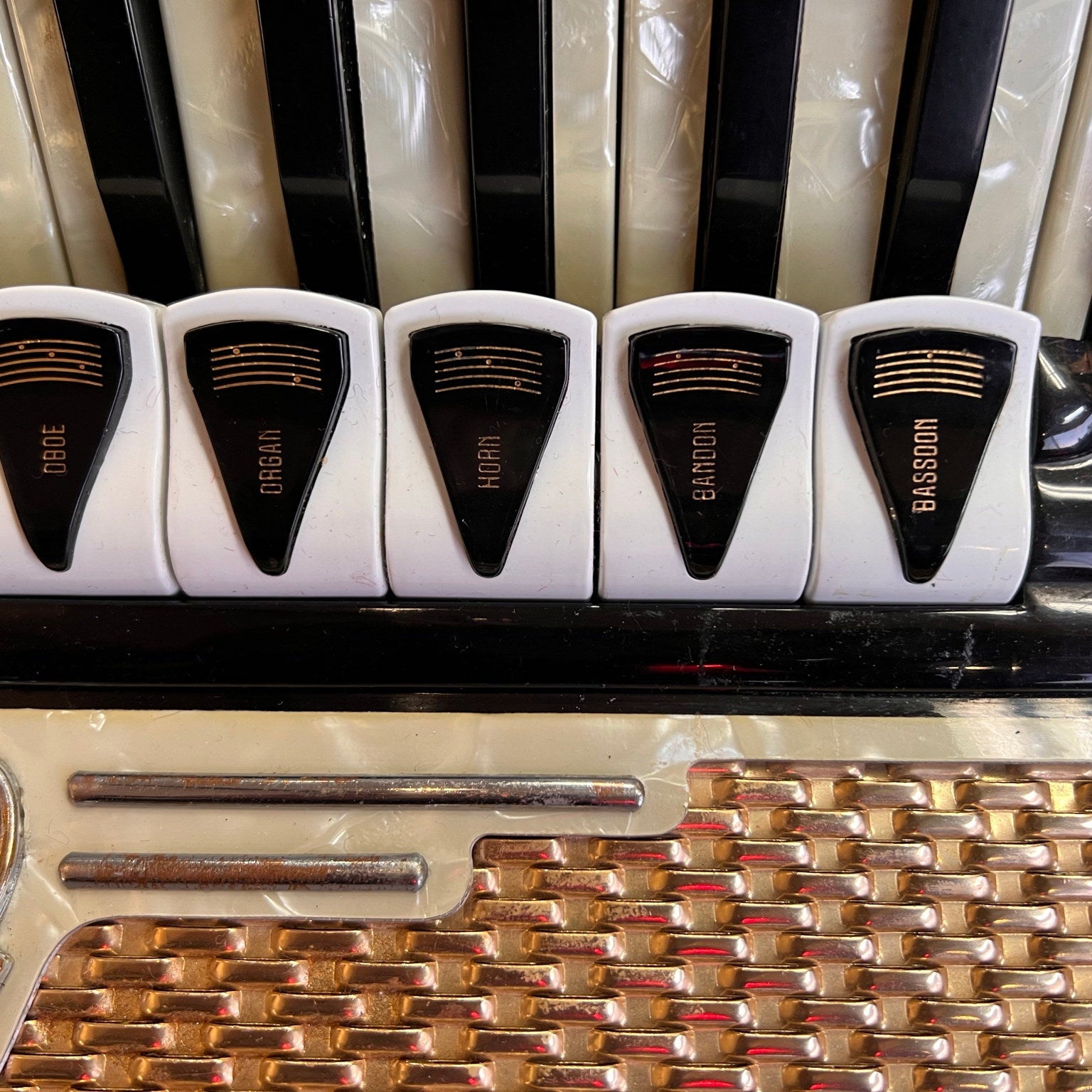 Carbonari Piano Accordion Italy Black & White