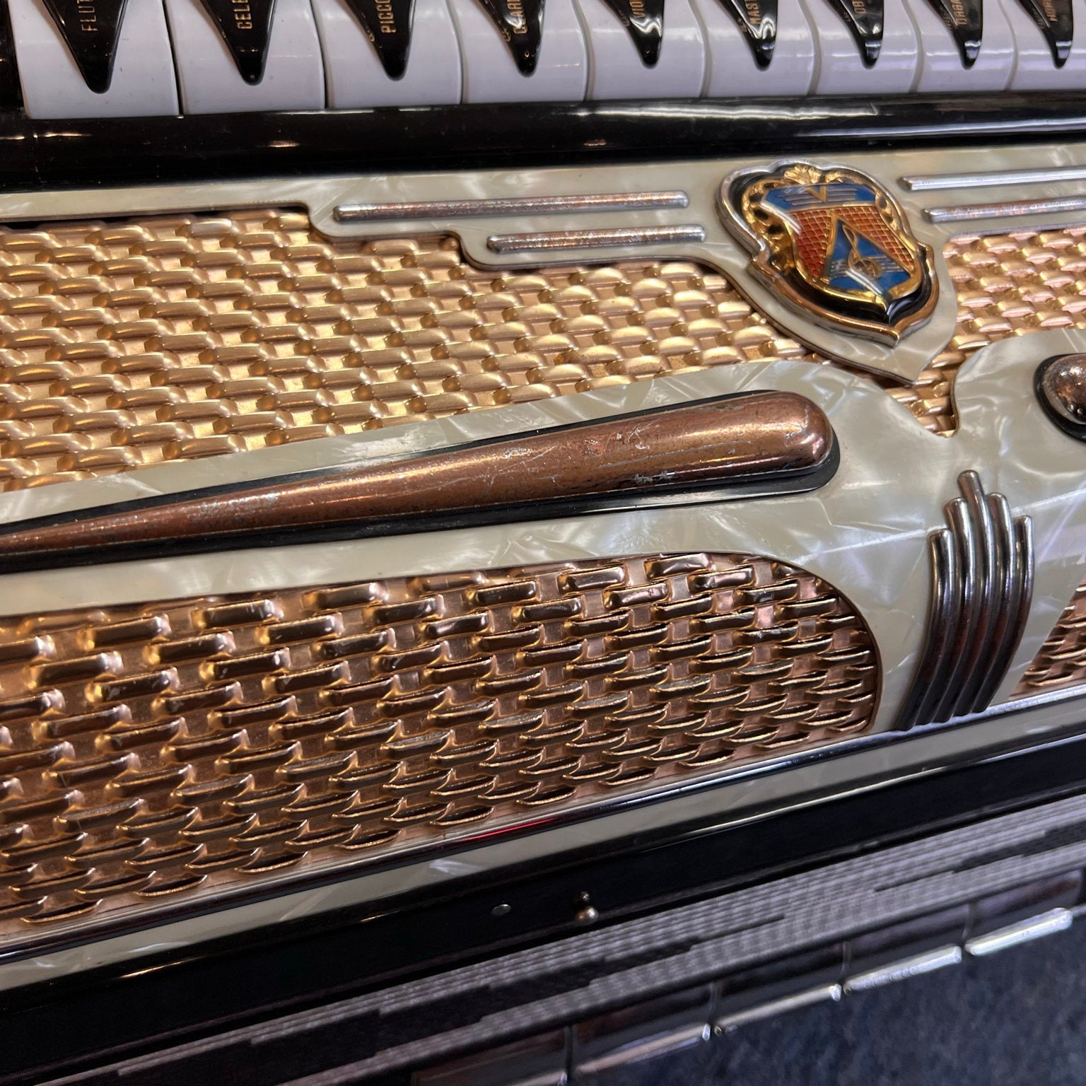 Carbonari Piano Accordion Italy Black & White