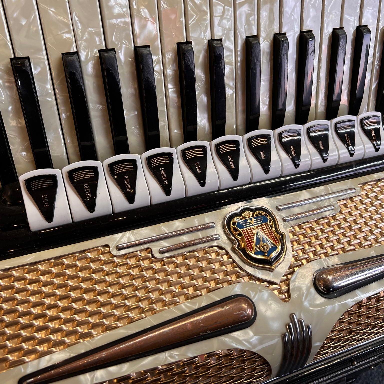 Carbonari Piano Accordion Italy Black & White