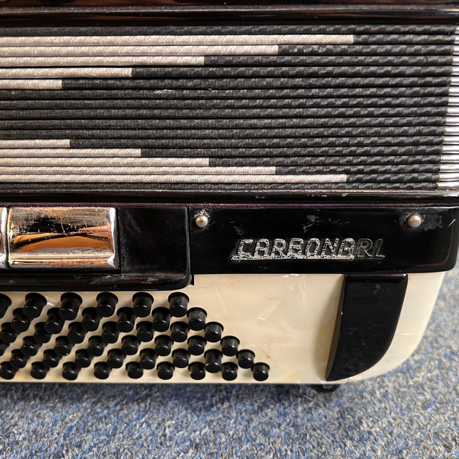 Carbonari Piano Accordion Italy Black & White