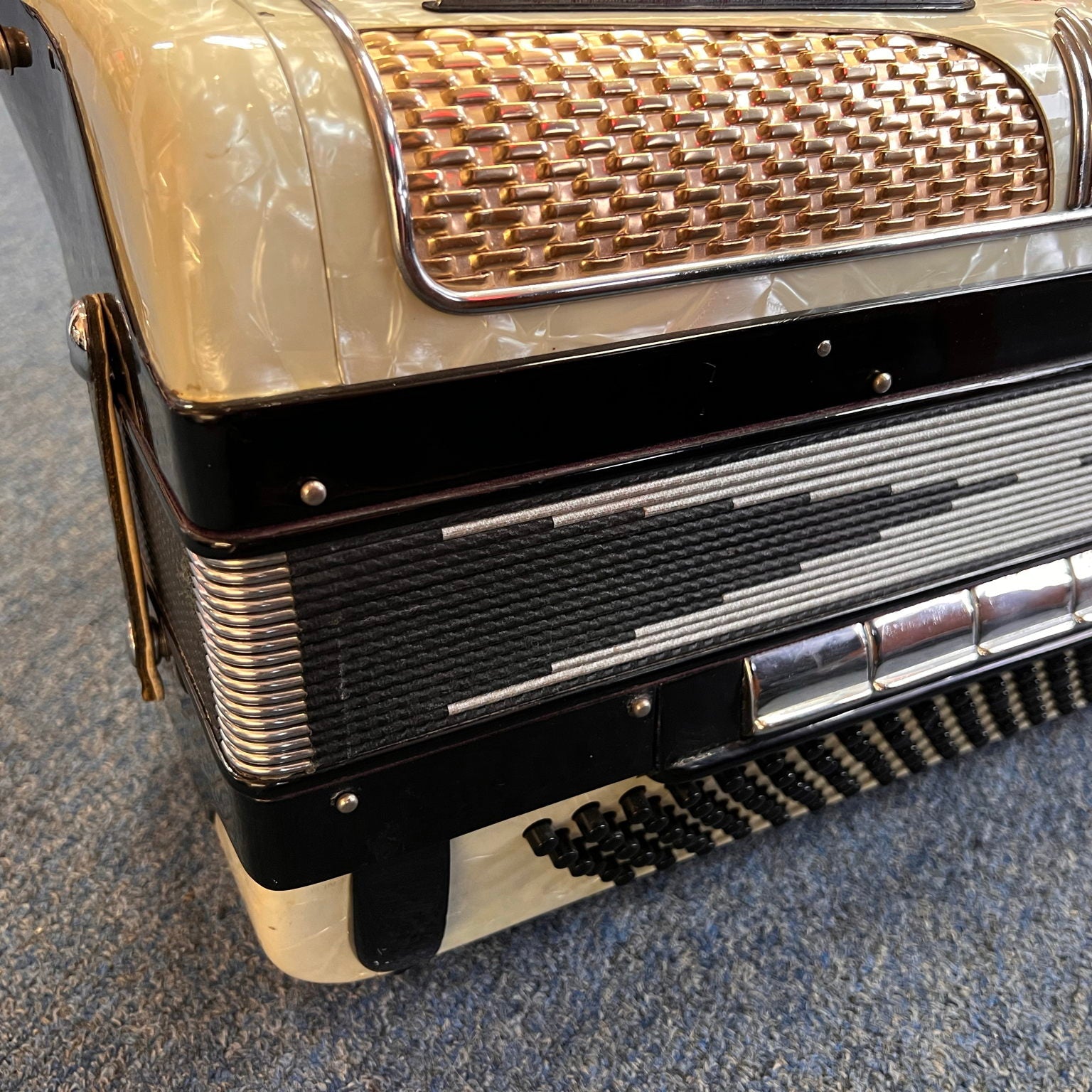 Carbonari Piano Accordion Italy Black & White