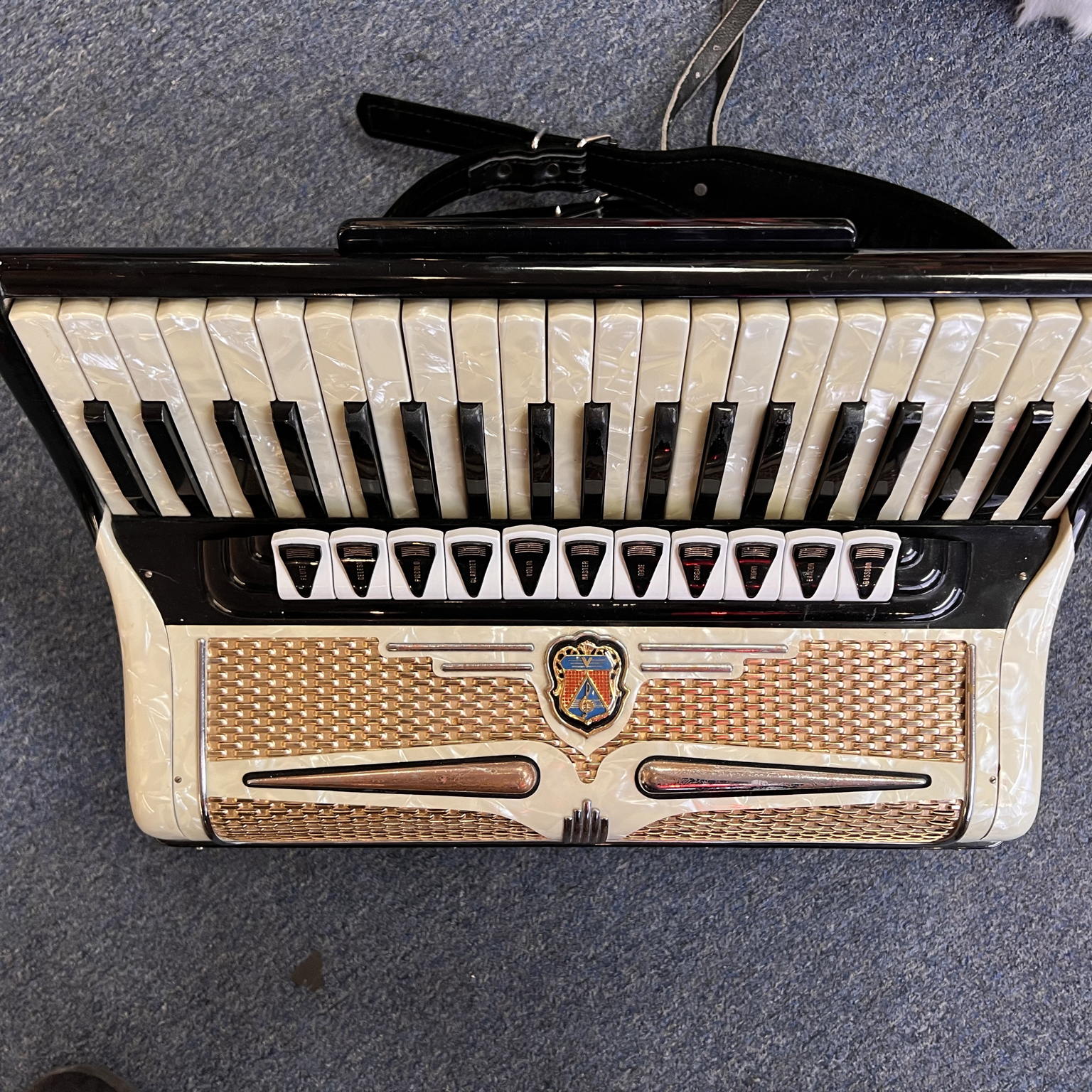 Carbonari Piano Accordion Italy Black & White