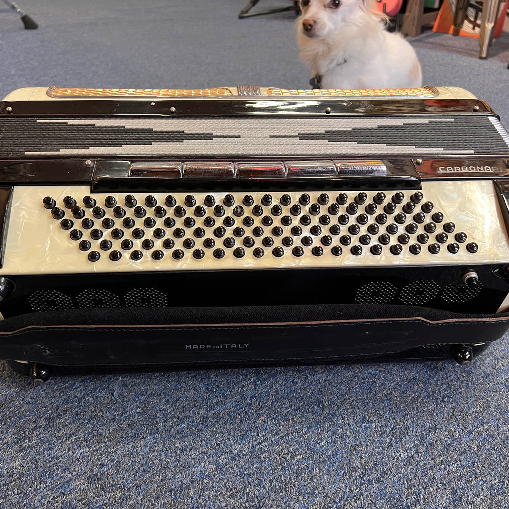 Carbonari Piano Accordion Italy Black & White