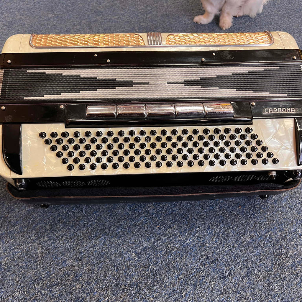 Carbonari Piano Accordion Italy Black & White