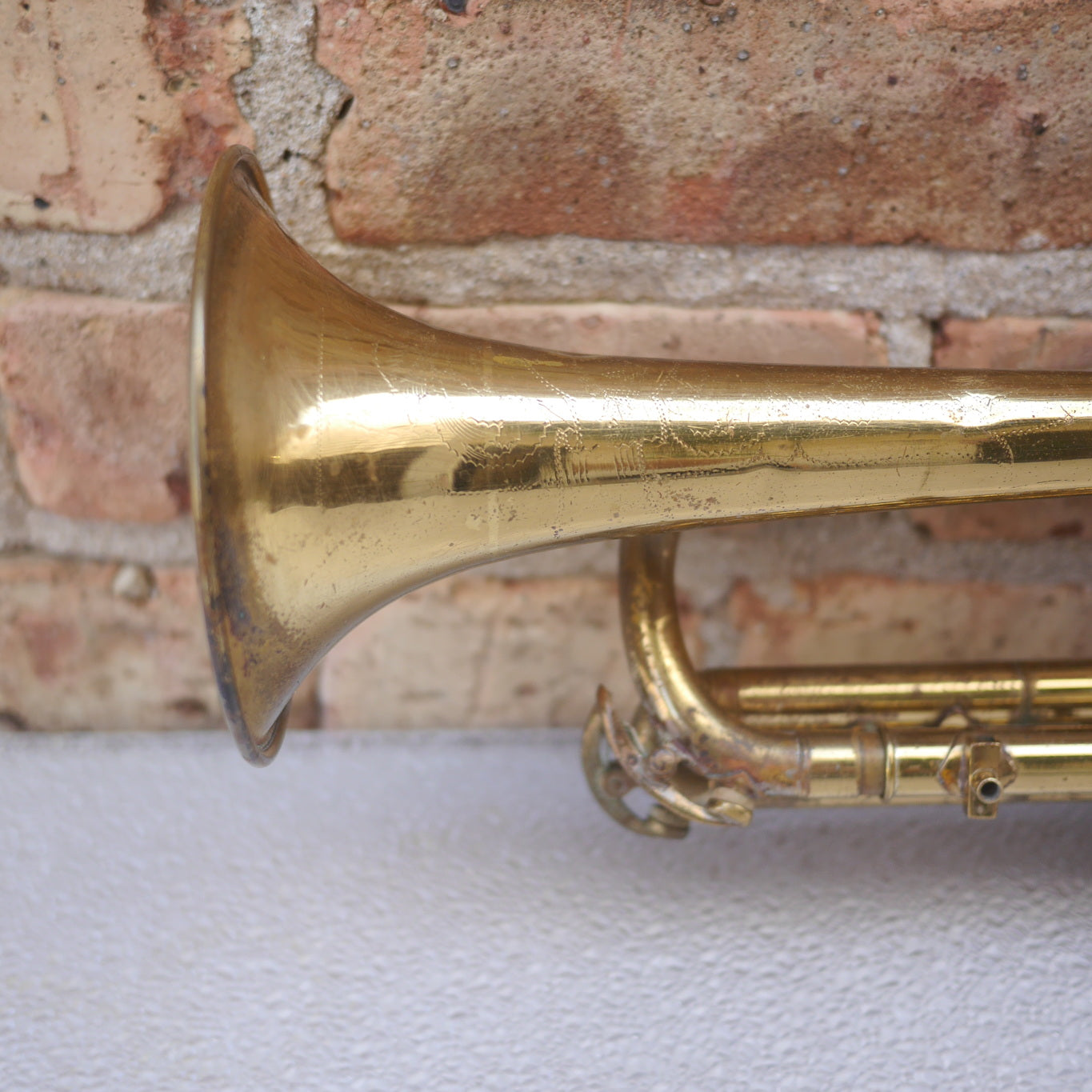Conn Cornet old for parts or repair or wall hanger