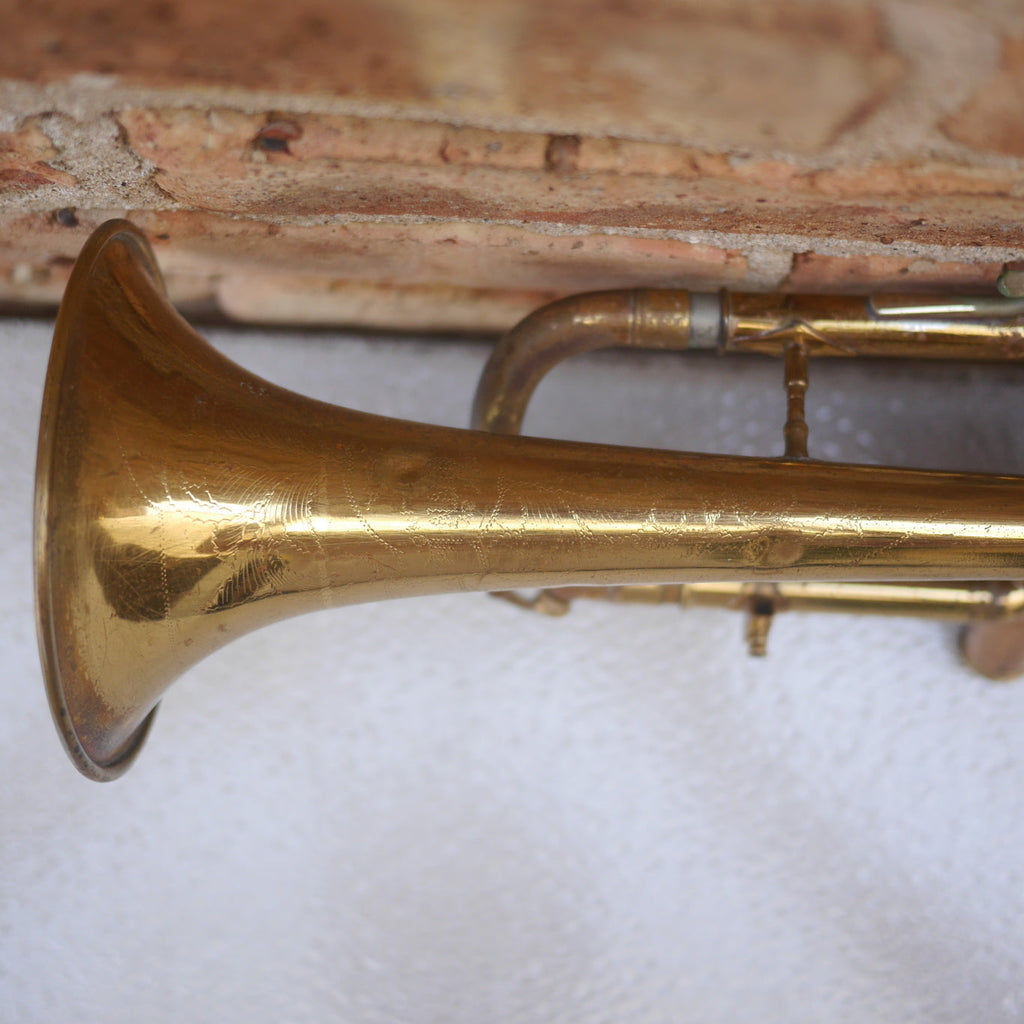 Conn Cornet old for parts or repair or wall hanger