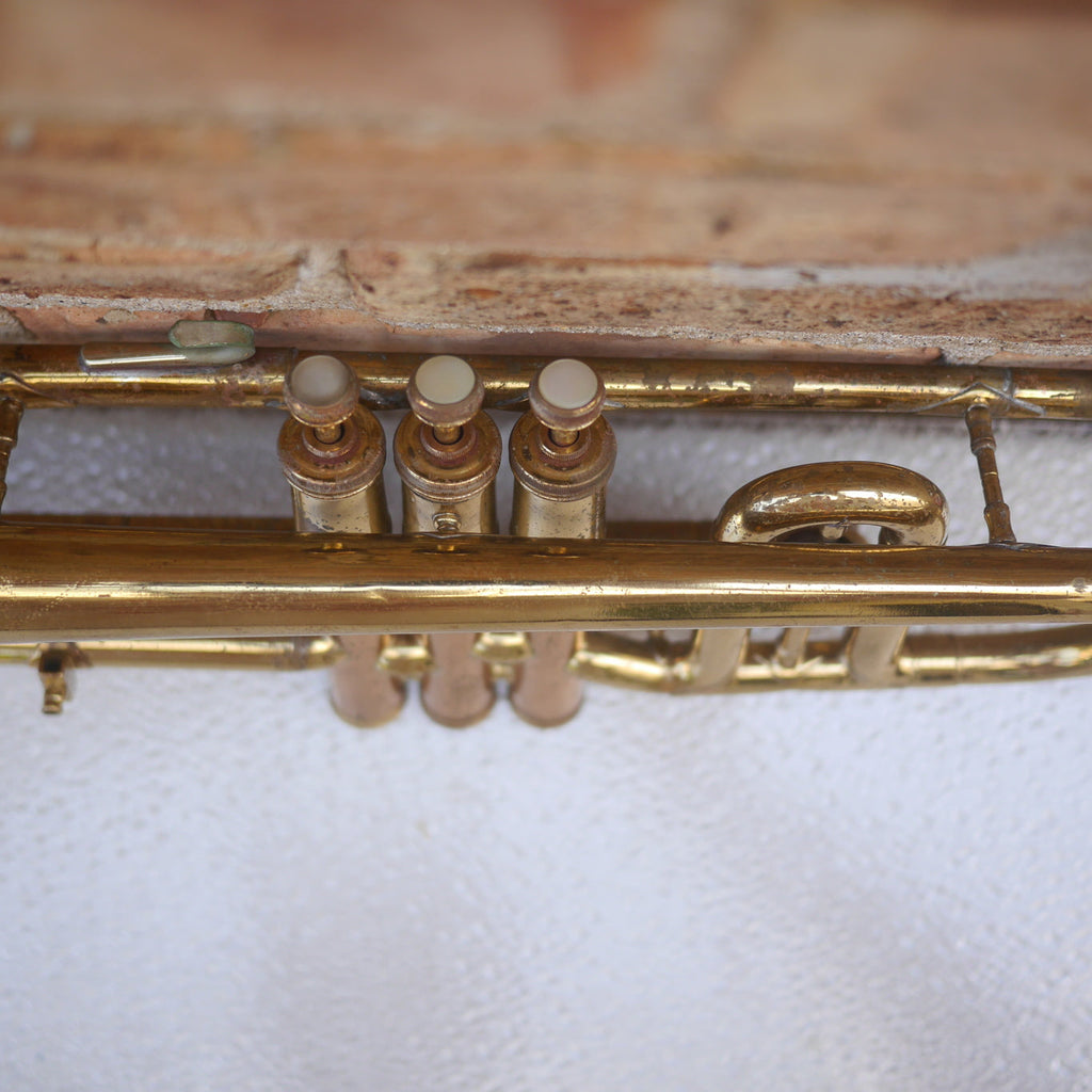 Conn Cornet old for parts or repair or wall hanger