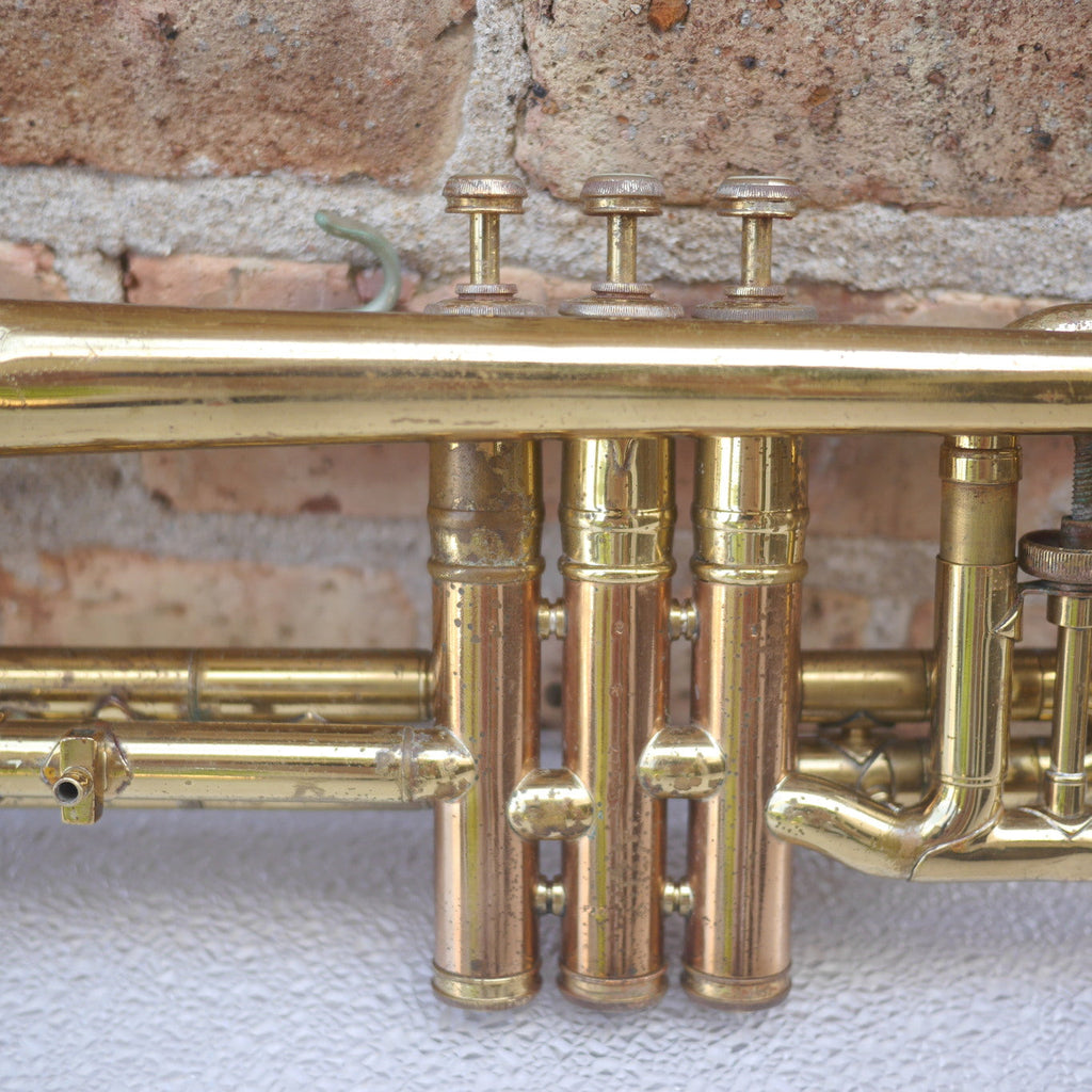 Conn Cornet old for parts or repair or wall hanger