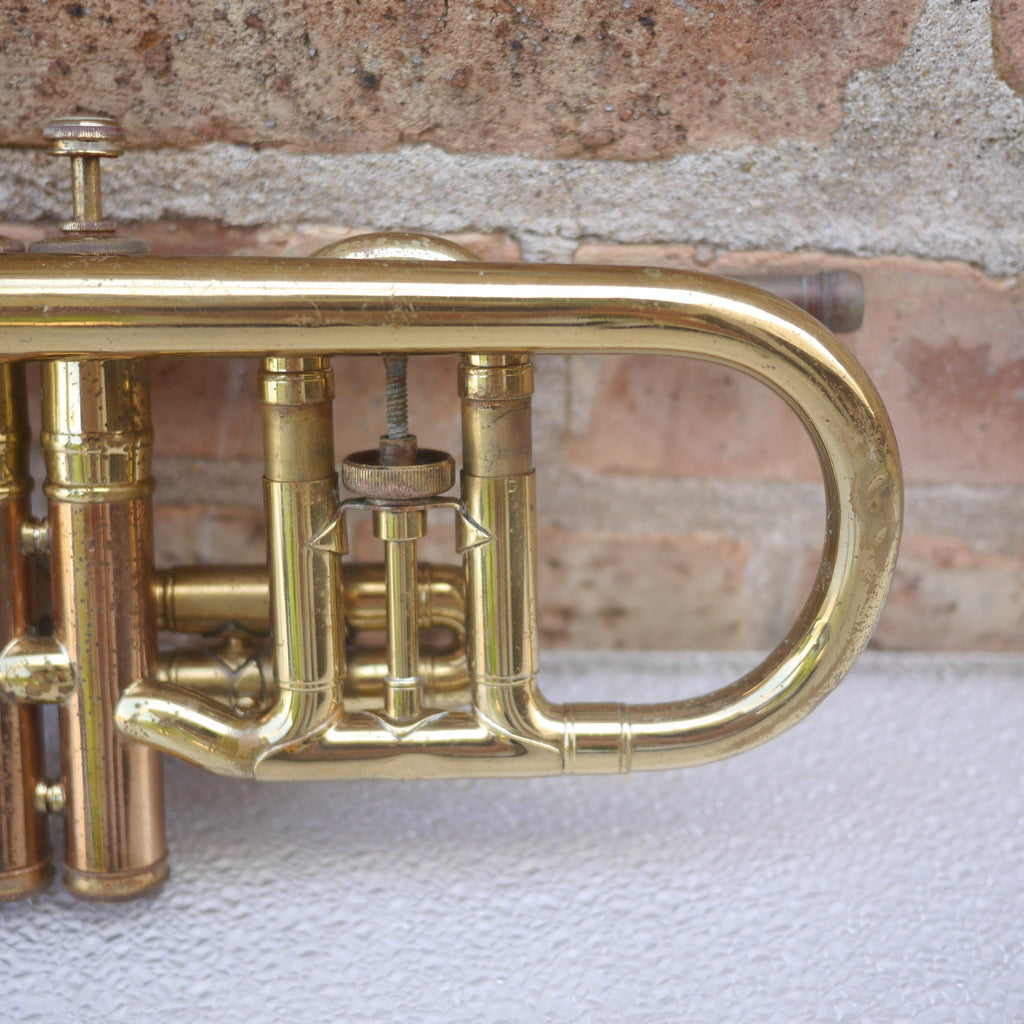 Conn Cornet old for parts or repair or wall hanger